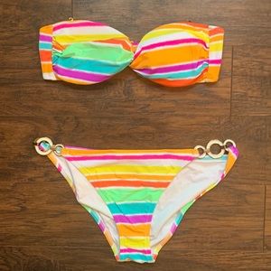 Victoria's Secret Swim - Victoria’s Secret multicolored striped swim bottom Victoria's Secret Swim - Victoria’s Secret multicolored striped swim bottom